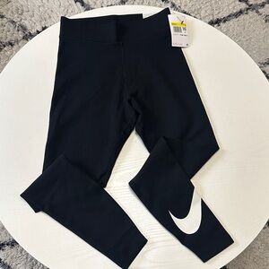 Nike Black Leggings with White Swoosh